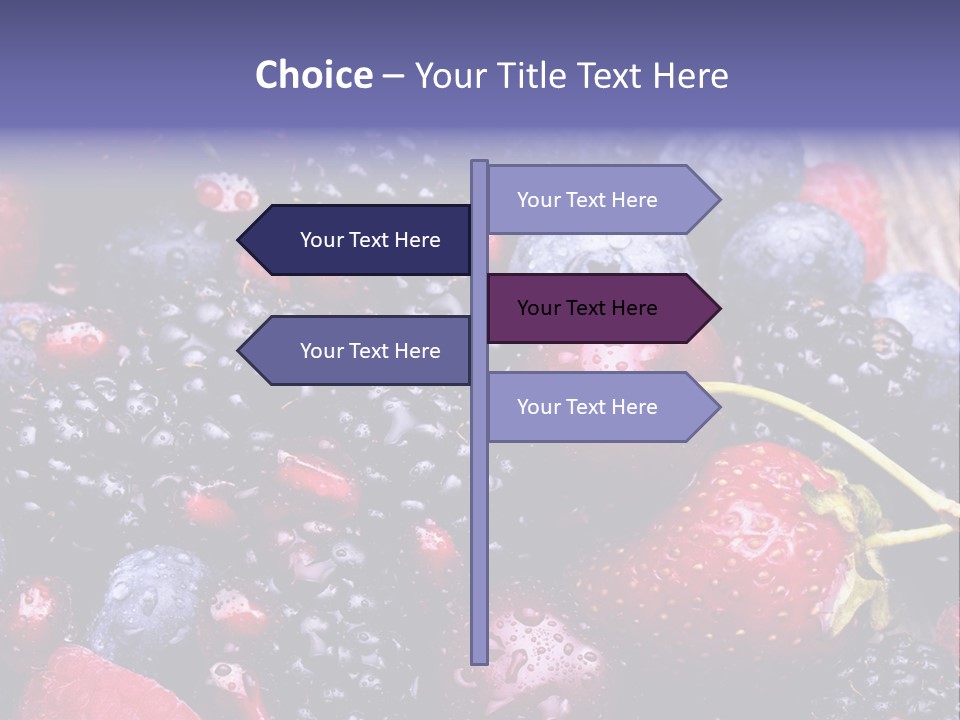 Blue Berrie Fruit Ripe PowerPoint Template