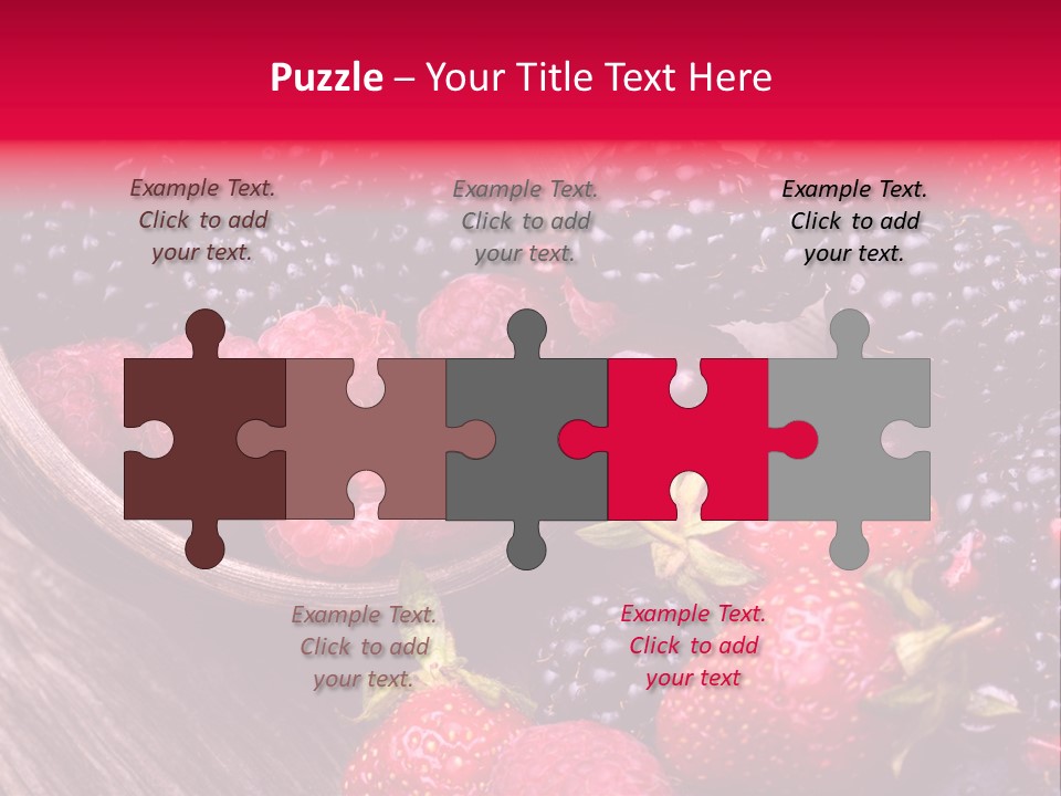 Blue Berrie Fruit Ripe PowerPoint Template