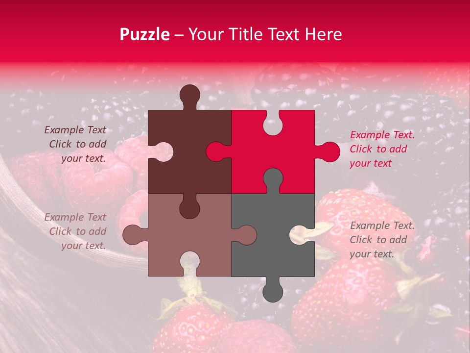 Blue Berrie Fruit Ripe PowerPoint Template