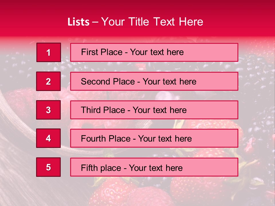 Blue Berrie Fruit Ripe PowerPoint Template