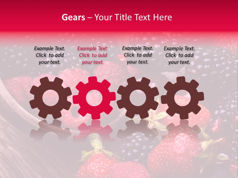 Blue Berrie Fruit Ripe PowerPoint Template