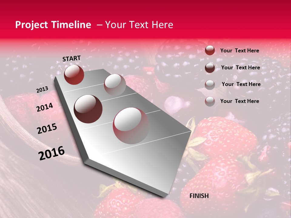 Blue Berrie Fruit Ripe PowerPoint Template