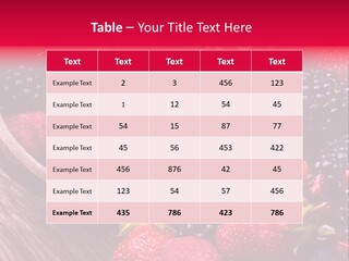 Blue Berrie Fruit Ripe PowerPoint Template