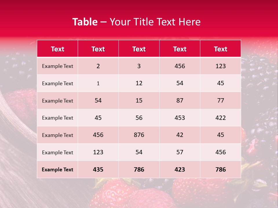 Blue Berrie Fruit Ripe PowerPoint Template