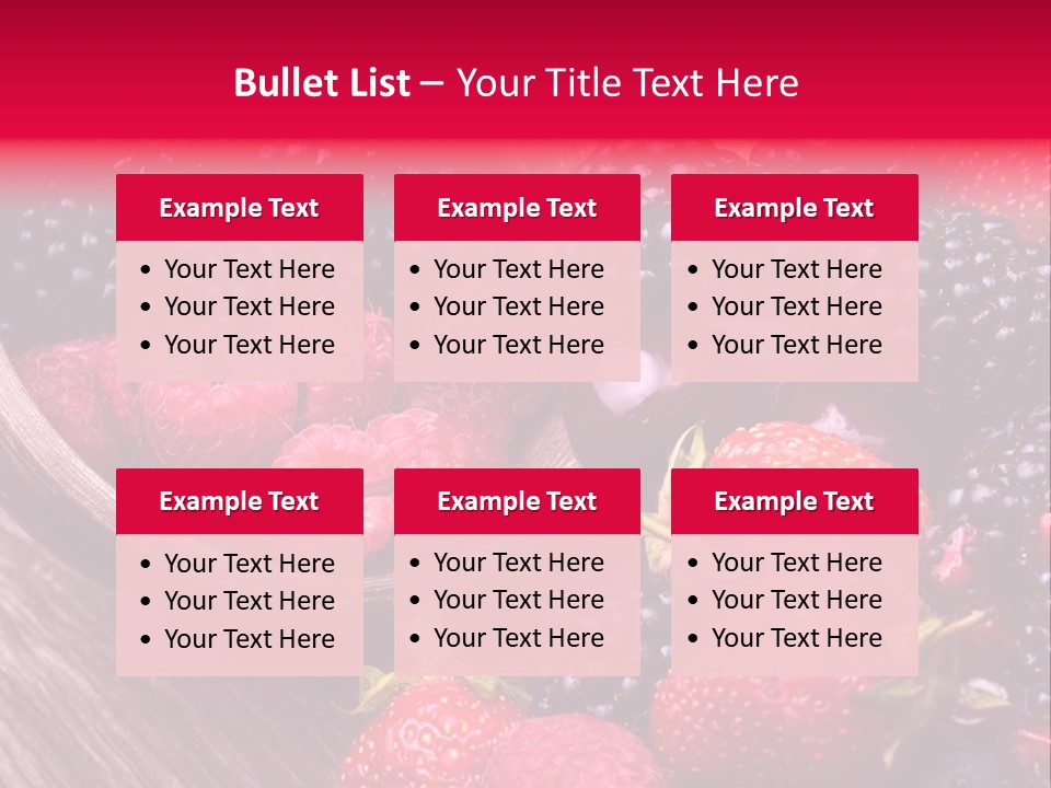 Blue Berrie Fruit Ripe PowerPoint Template