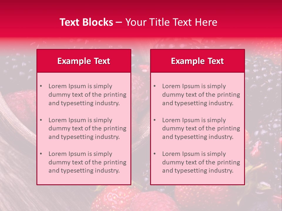 Blue Berrie Fruit Ripe PowerPoint Template