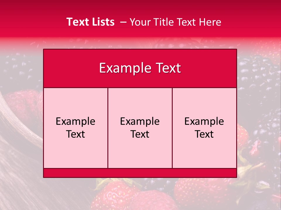 Blue Berrie Fruit Ripe PowerPoint Template