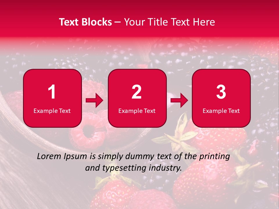 Blue Berrie Fruit Ripe PowerPoint Template