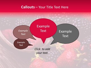 Blue Berrie Fruit Ripe PowerPoint Template