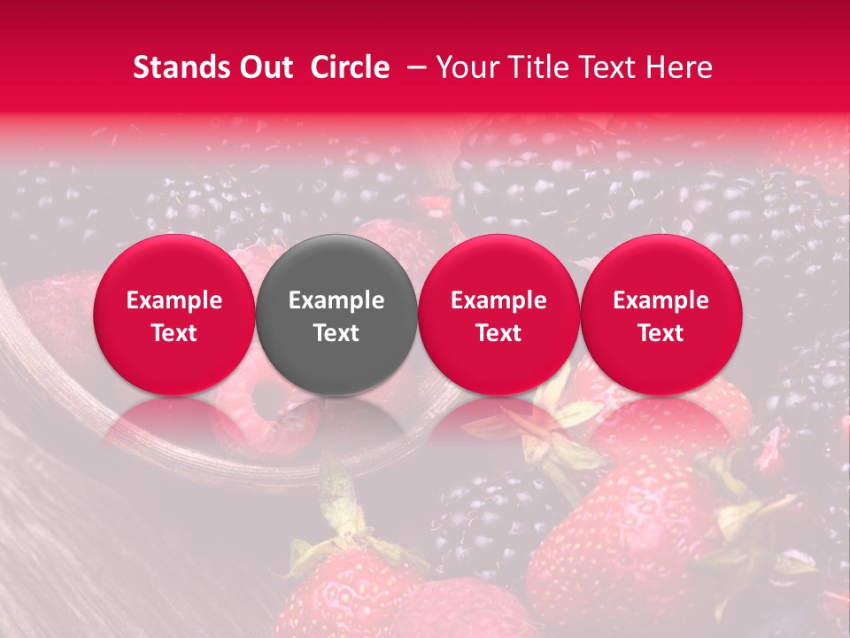 Blue Berrie Fruit Ripe PowerPoint Template