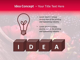 Blue Berrie Fruit Ripe PowerPoint Template