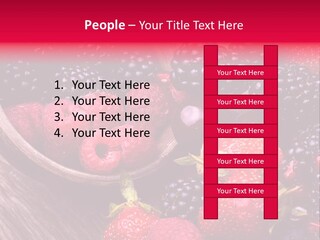 Blue Berrie Fruit Ripe PowerPoint Template