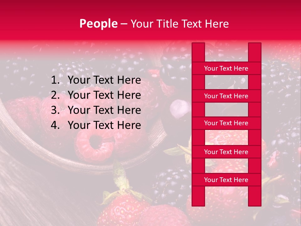 Blue Berrie Fruit Ripe PowerPoint Template