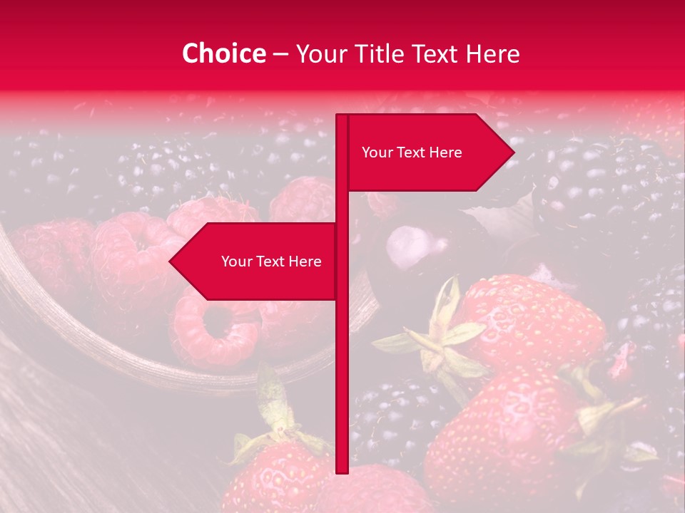 Blue Berrie Fruit Ripe PowerPoint Template