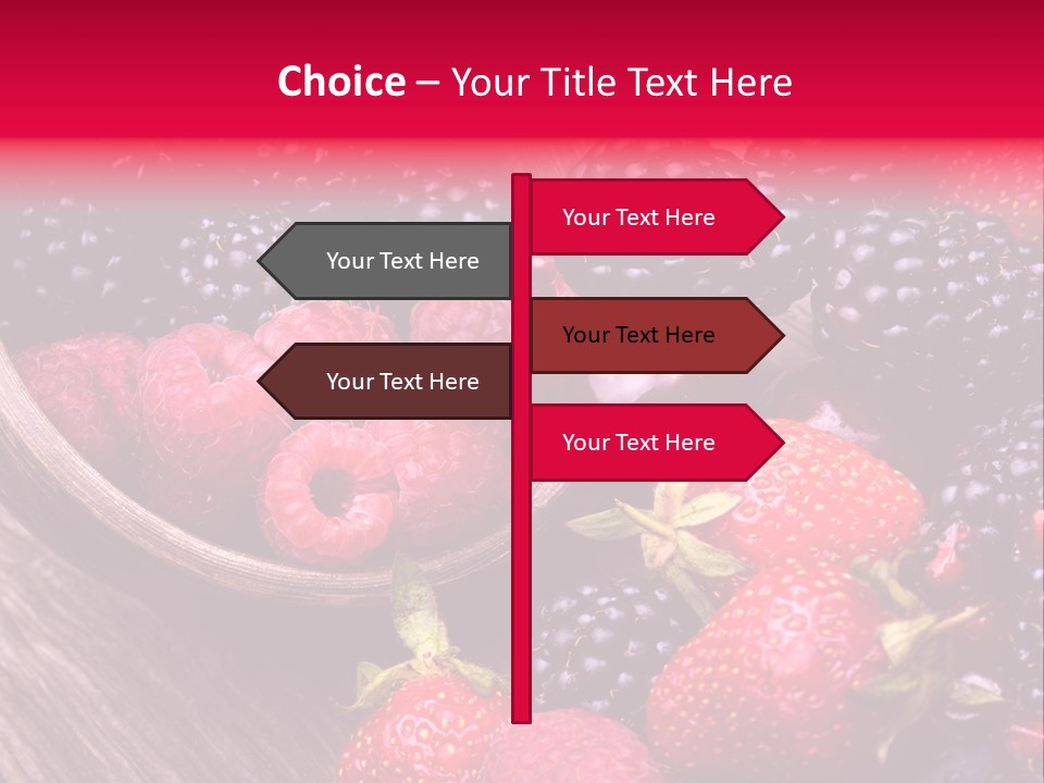 Blue Berrie Fruit Ripe PowerPoint Template