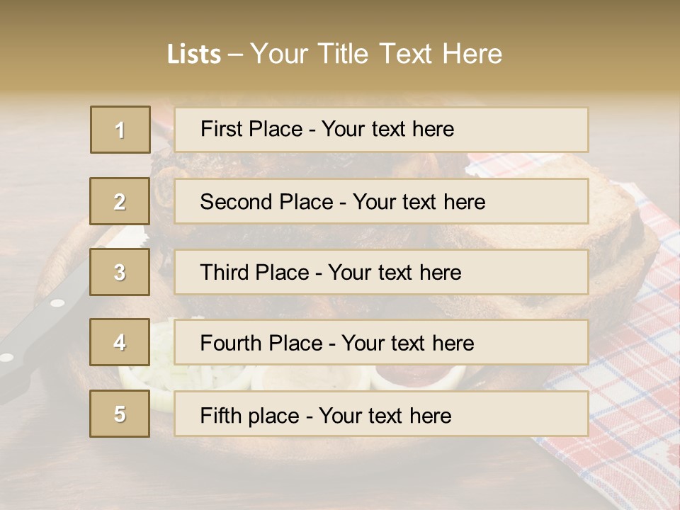 Knee Roast European PowerPoint Template