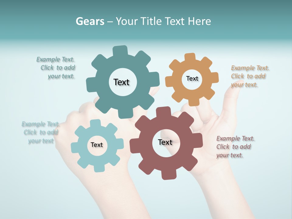 Great Blue Background Successful PowerPoint Template