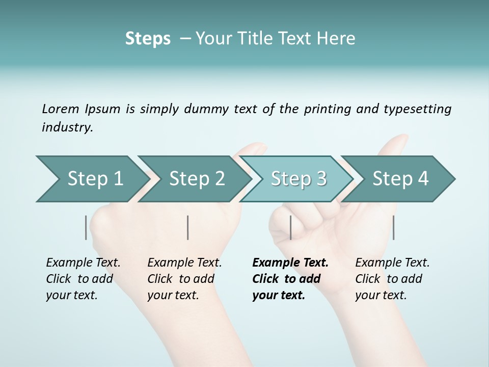 Great Blue Background Successful PowerPoint Template