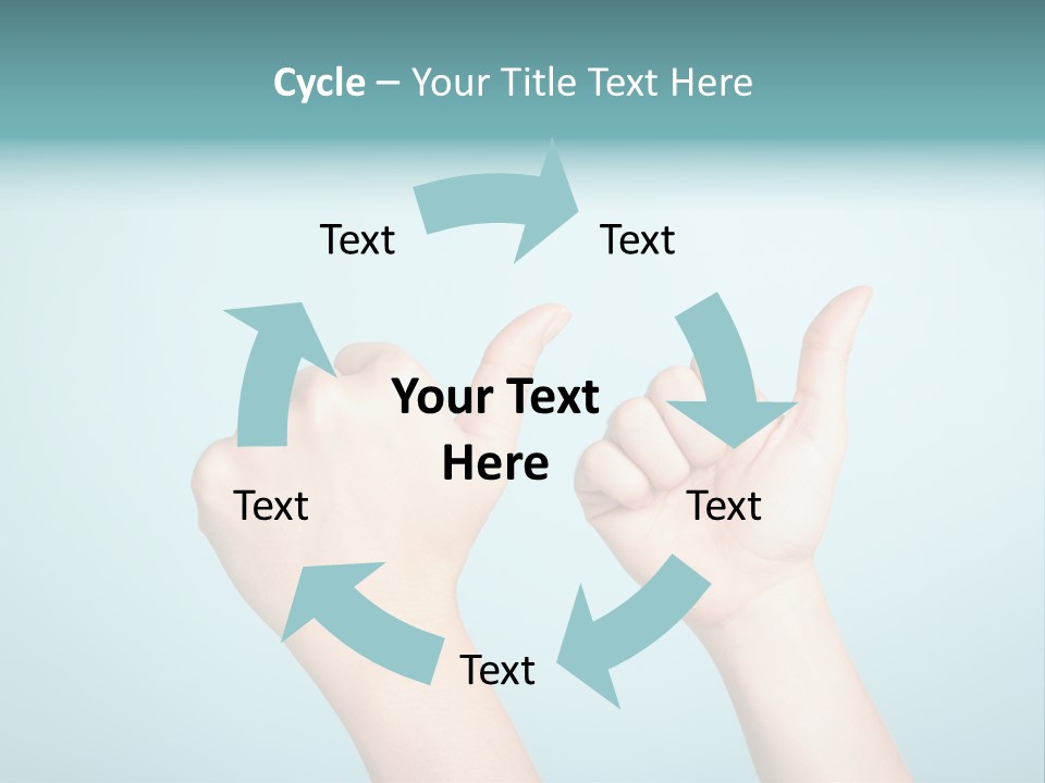 Great Blue Background Successful PowerPoint Template