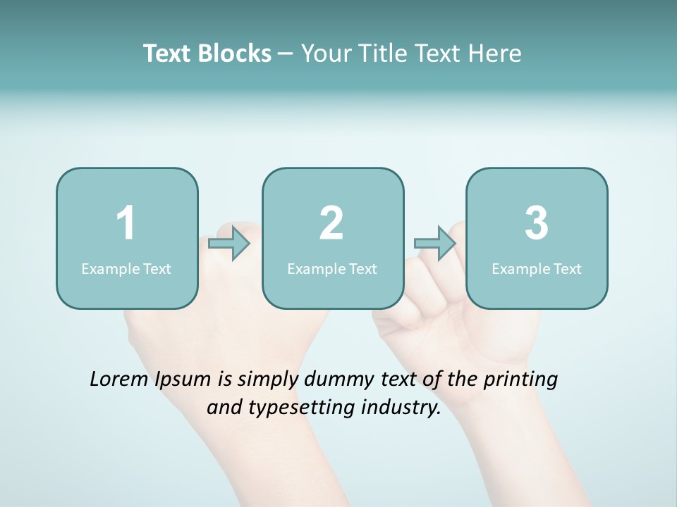 Great Blue Background Successful PowerPoint Template