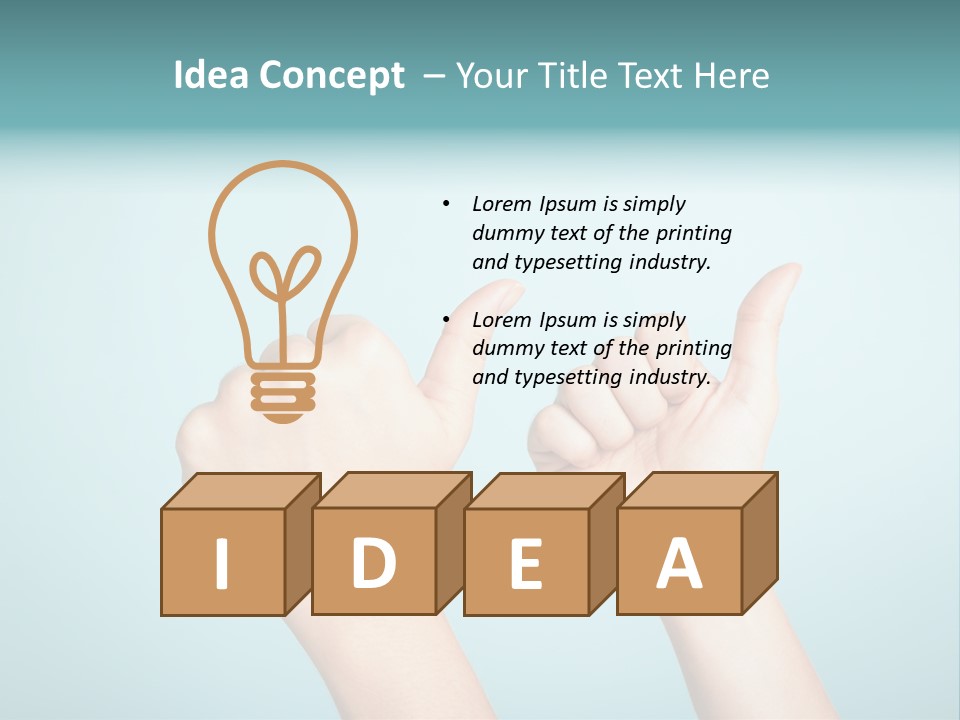 Great Blue Background Successful PowerPoint Template