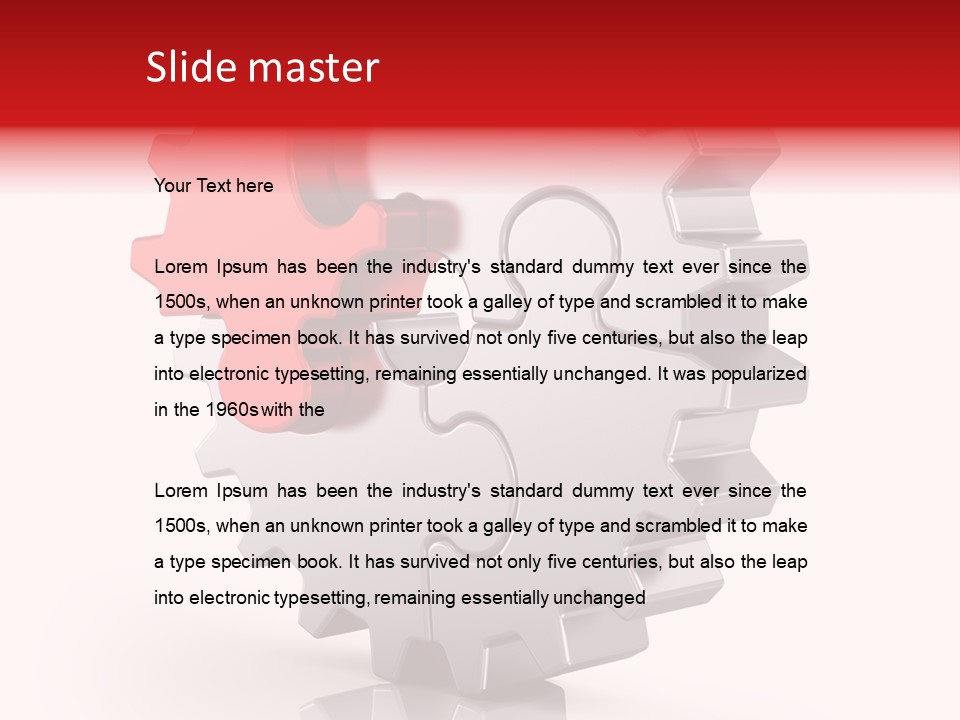 Cogwheel Success Puzzle PowerPoint Template