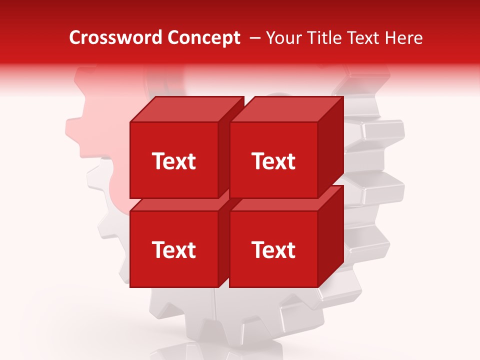 Cogwheel Success Puzzle PowerPoint Template