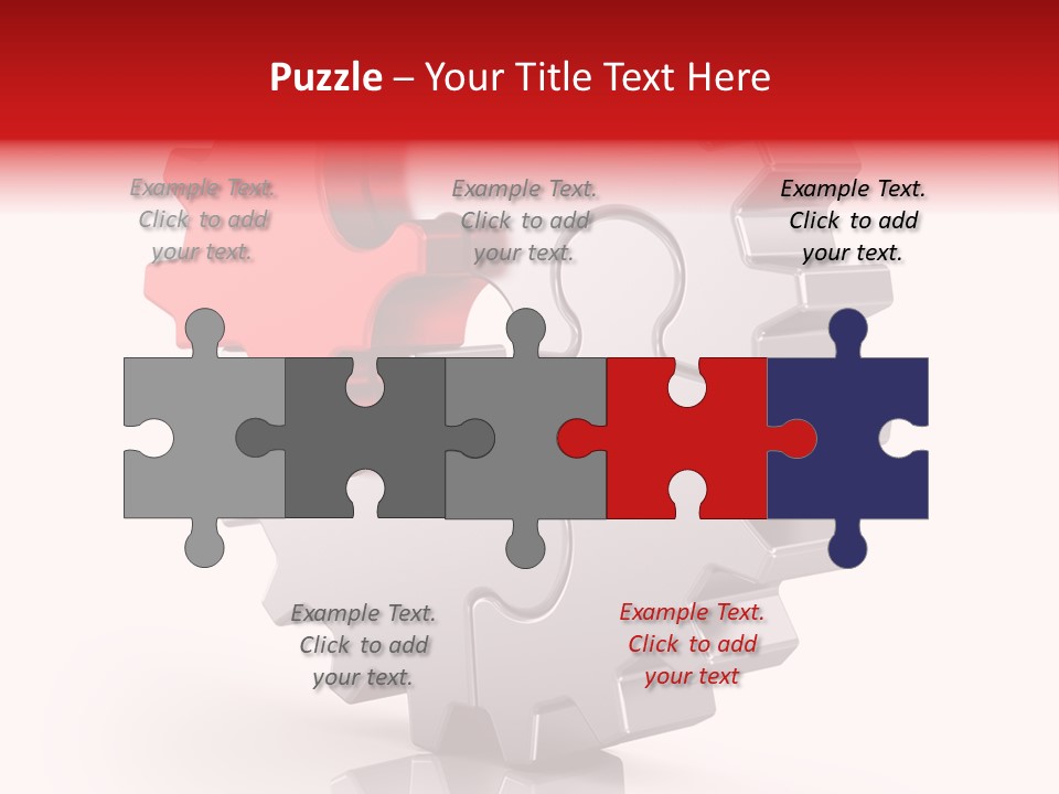 Cogwheel Success Puzzle PowerPoint Template