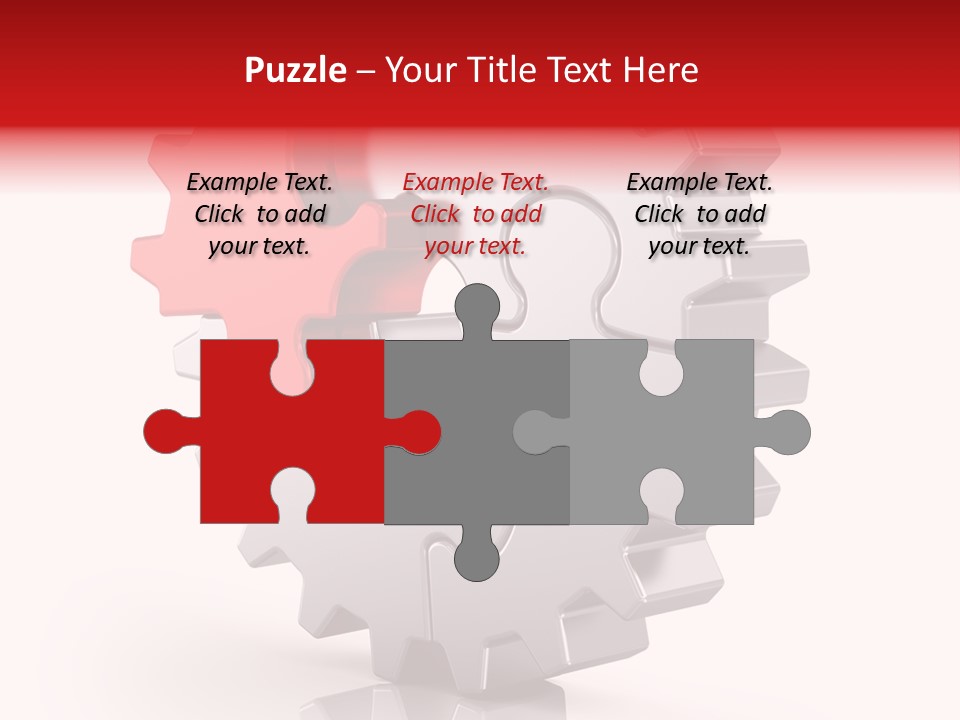 Cogwheel Success Puzzle PowerPoint Template