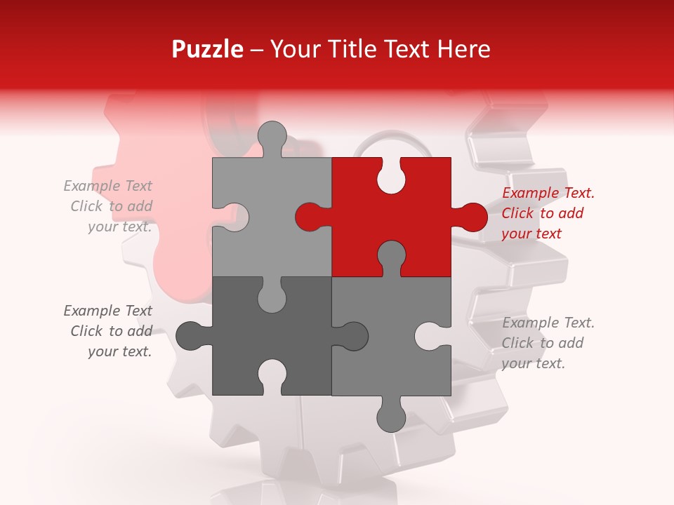 Cogwheel Success Puzzle PowerPoint Template