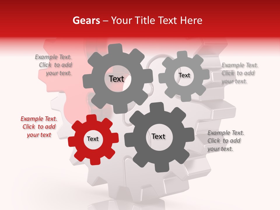 Cogwheel Success Puzzle PowerPoint Template