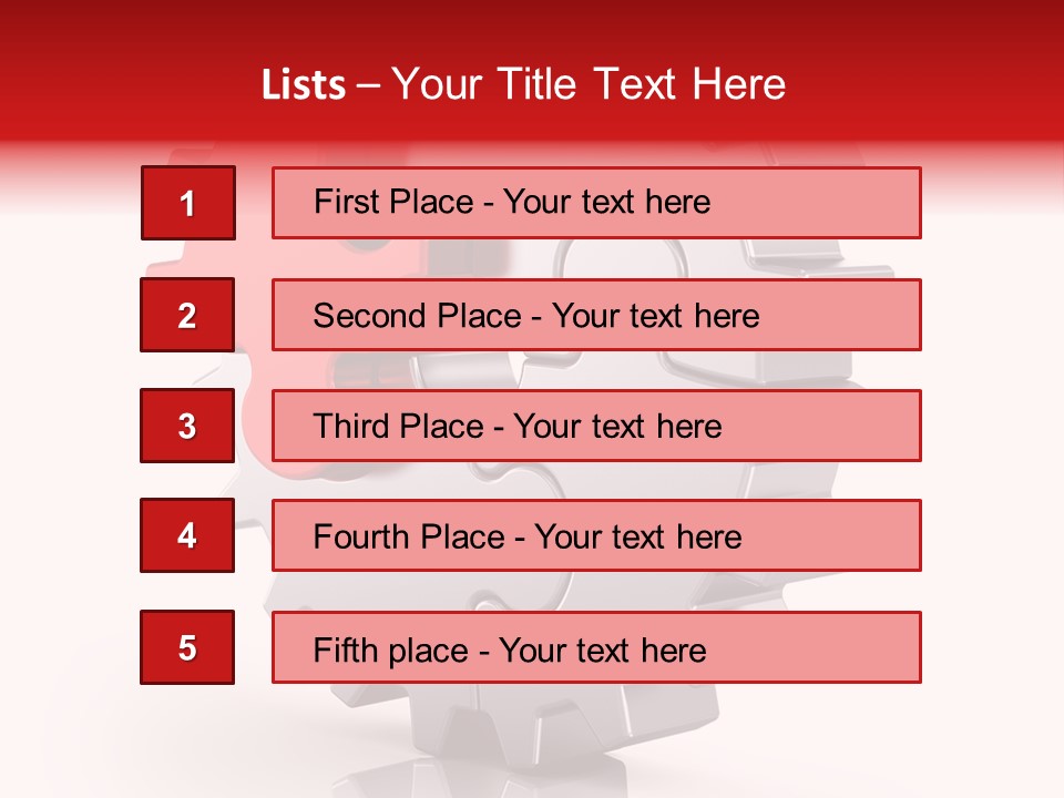 Cogwheel Success Puzzle PowerPoint Template
