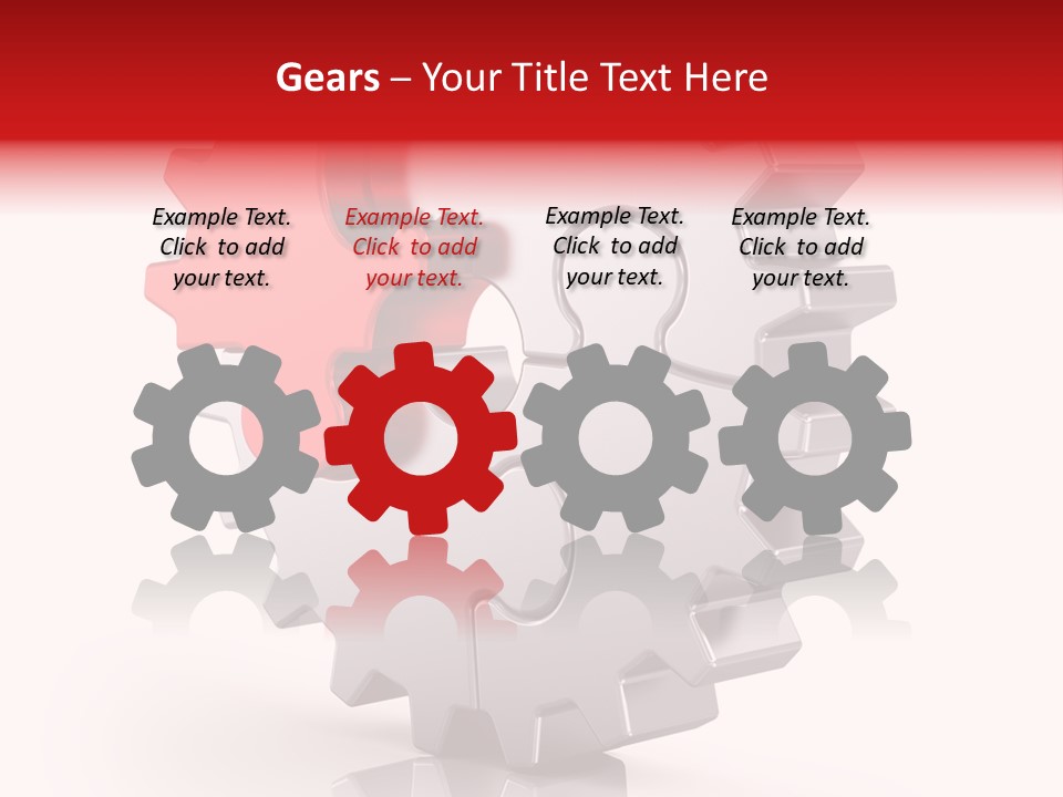 Cogwheel Success Puzzle PowerPoint Template