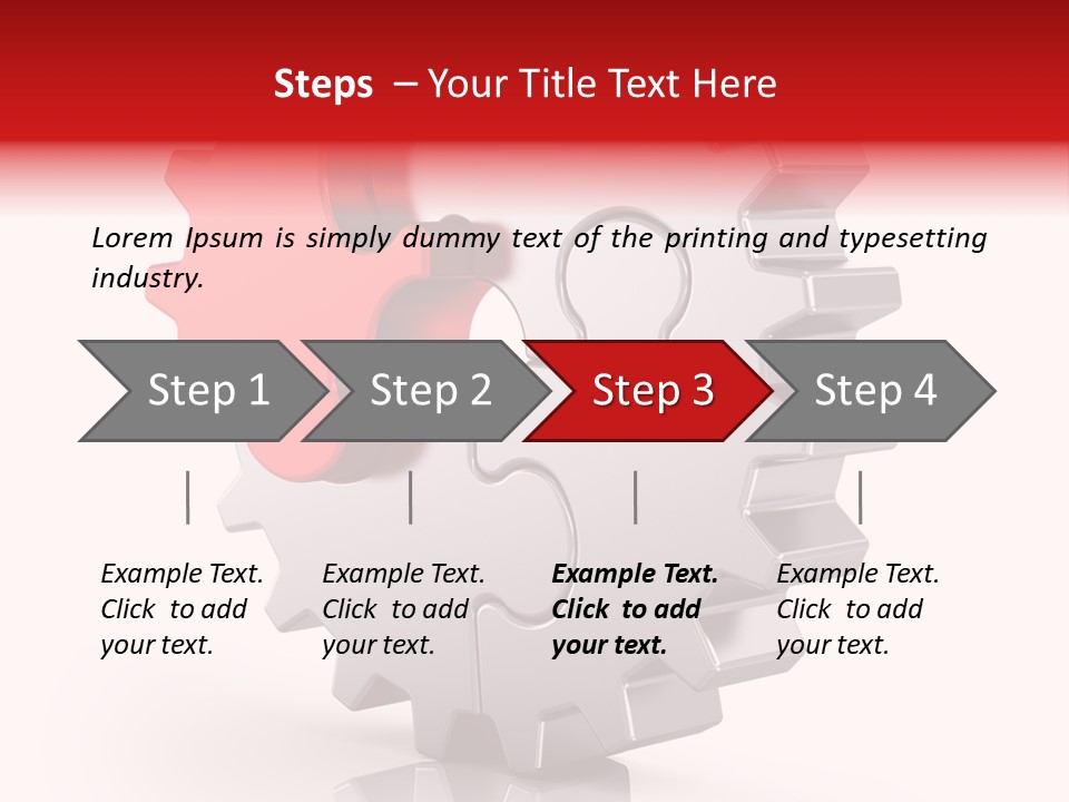 Cogwheel Success Puzzle PowerPoint Template