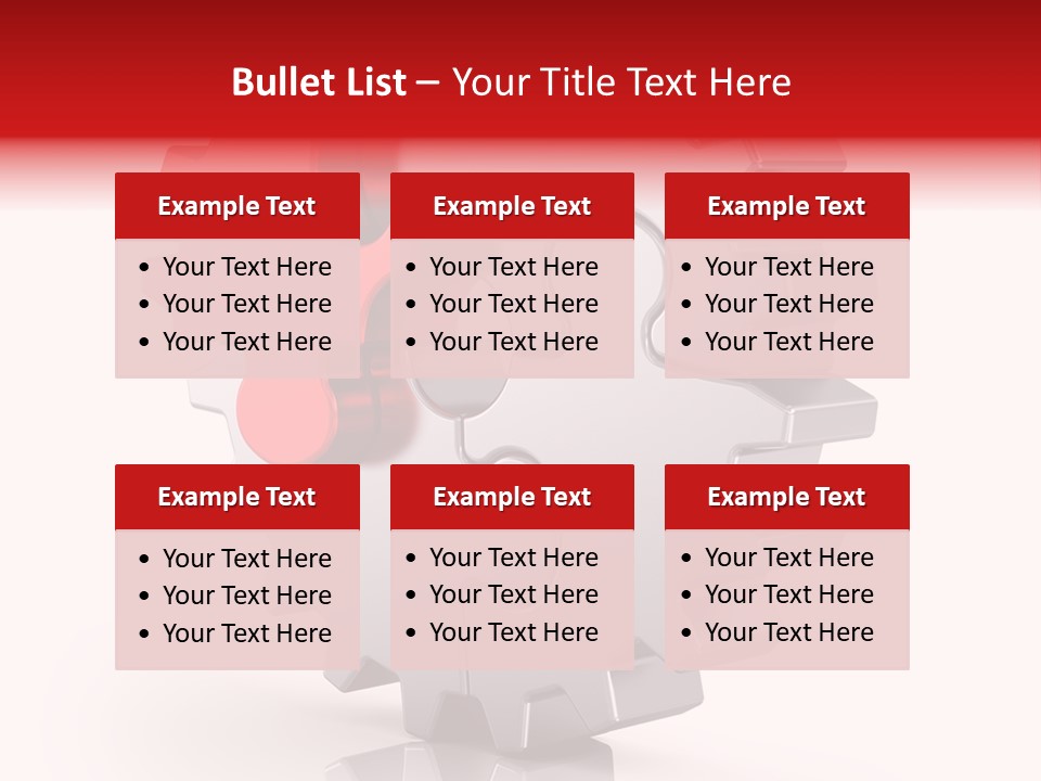 Cogwheel Success Puzzle PowerPoint Template