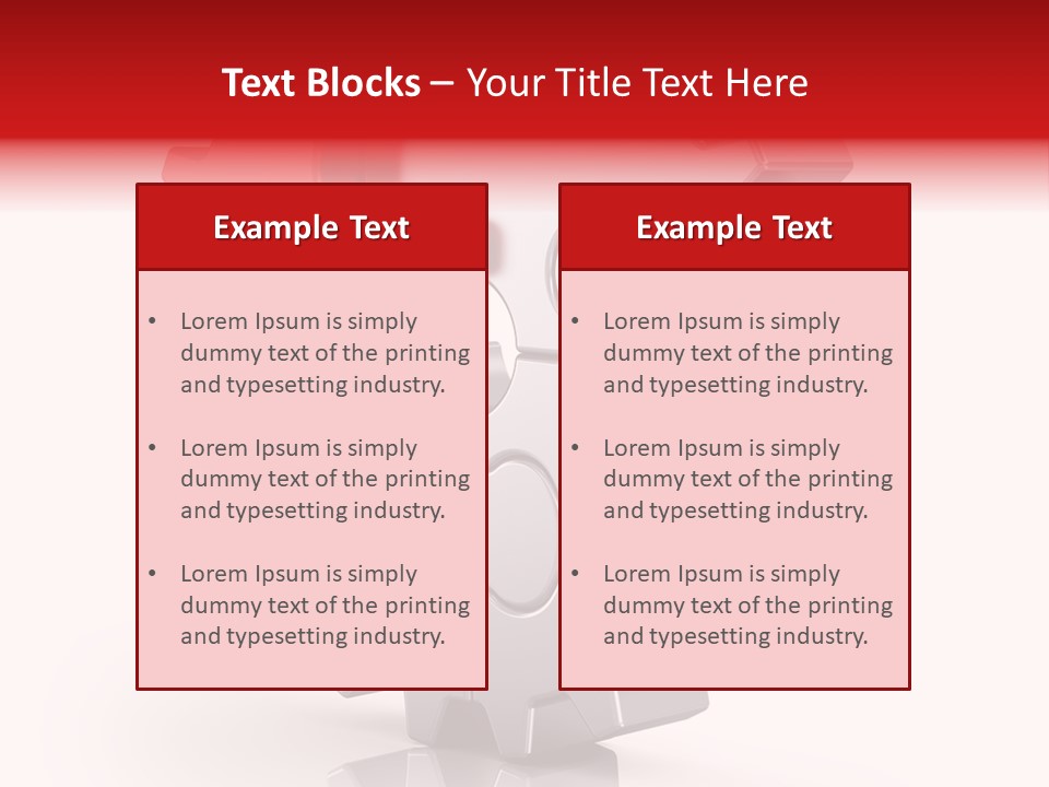 Cogwheel Success Puzzle PowerPoint Template