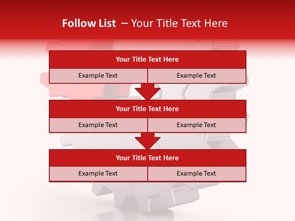 Cogwheel Success Puzzle PowerPoint Template