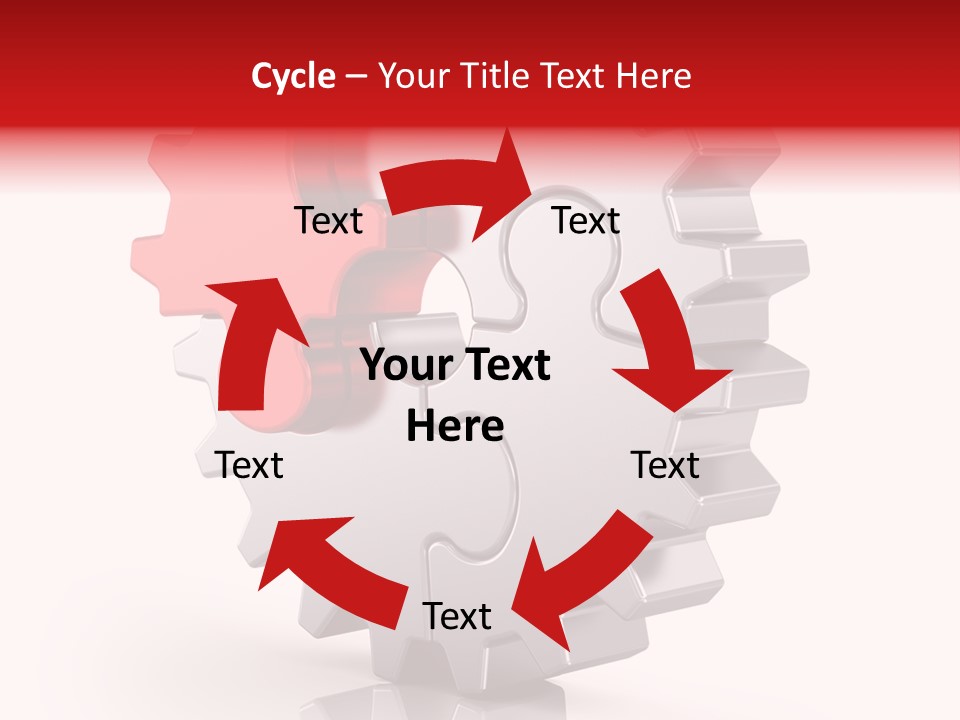 Cogwheel Success Puzzle PowerPoint Template