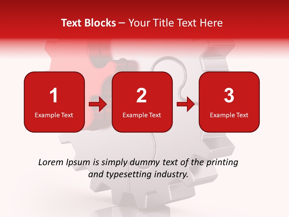 Cogwheel Success Puzzle PowerPoint Template