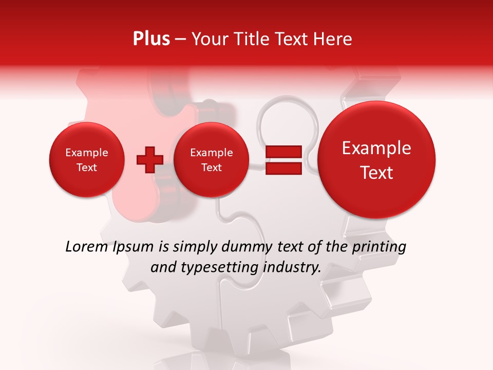 Cogwheel Success Puzzle PowerPoint Template