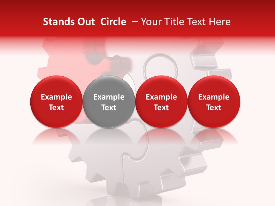 Cogwheel Success Puzzle PowerPoint Template