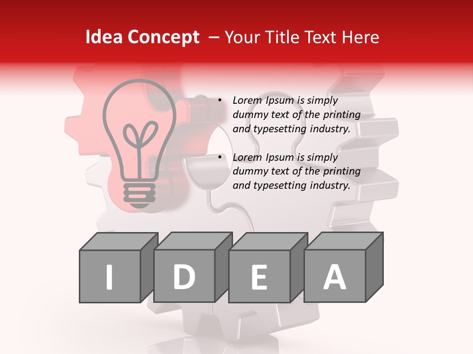 Cogwheel Success Puzzle PowerPoint Template