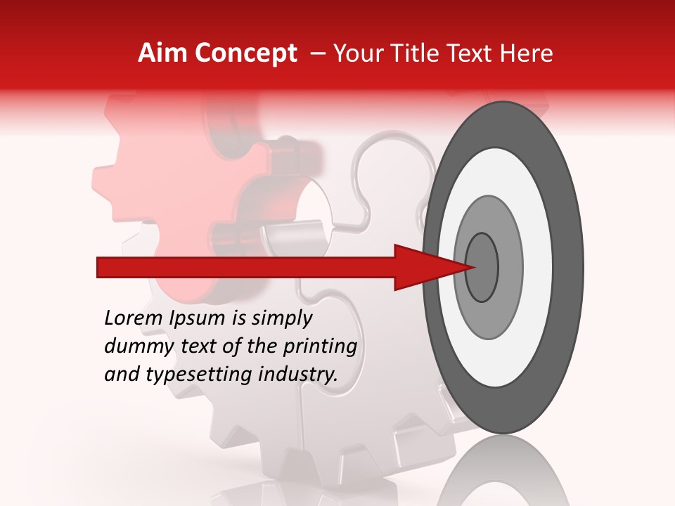Cogwheel Success Puzzle PowerPoint Template