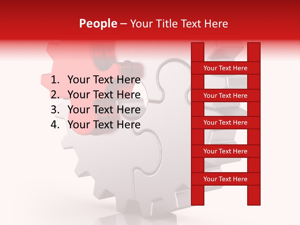 Cogwheel Success Puzzle PowerPoint Template