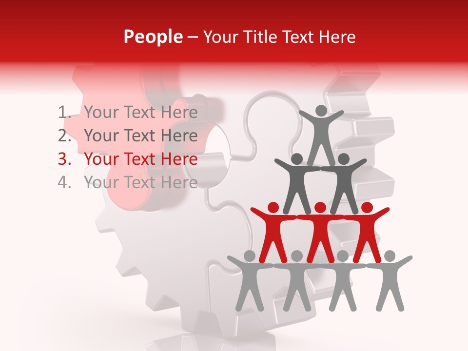Cogwheel Success Puzzle PowerPoint Template