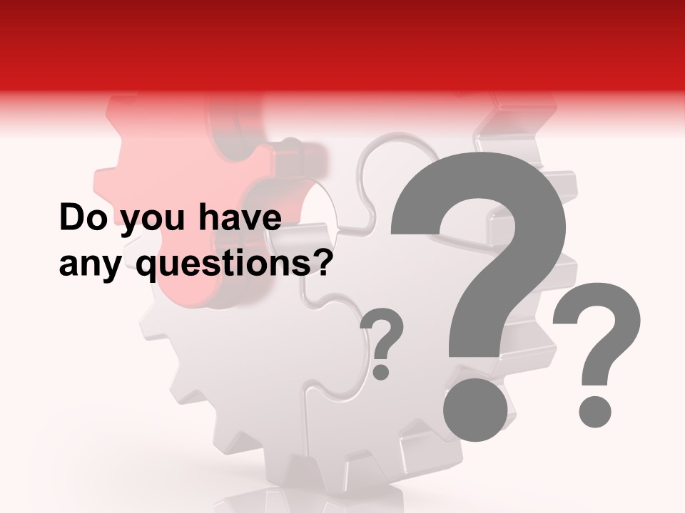 Cogwheel Success Puzzle PowerPoint Template