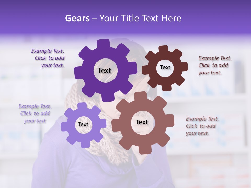 Standing Care Flu PowerPoint Template