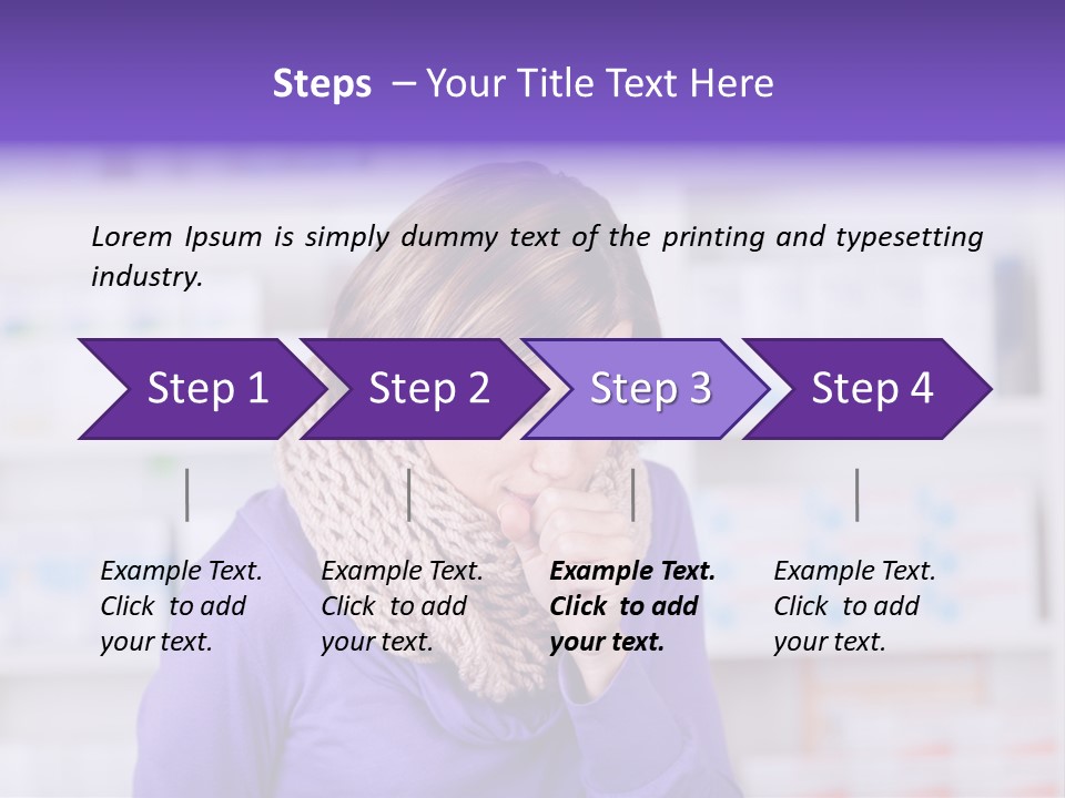 Standing Care Flu PowerPoint Template
