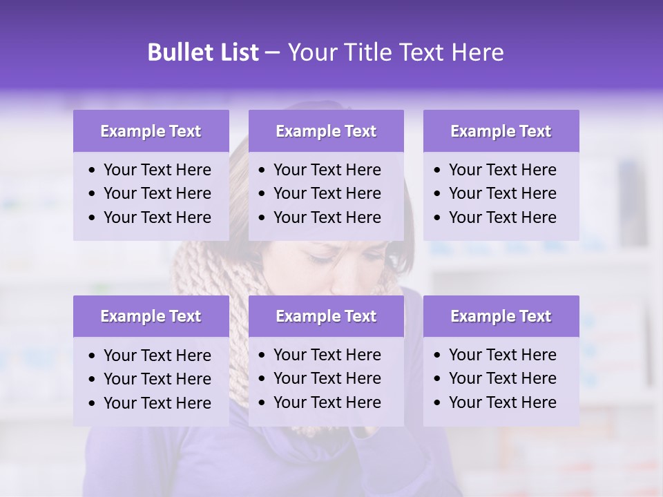 Standing Care Flu PowerPoint Template