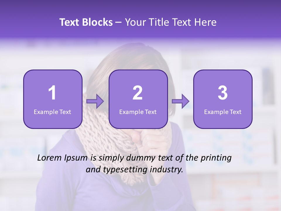 Standing Care Flu PowerPoint Template